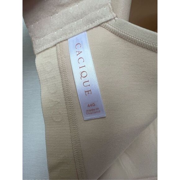 Cacique Unlined Full Coverage No Wire Bra 44G Cotton Blend Adjustable - Picture 7 of 7